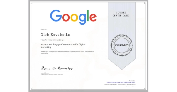 Atraer y captar clientes con el marketing digital (expedido porGoogle Career Certificates) Atraer y captar clientes con el marketing digital (expedido porGoogle Career Certificates)