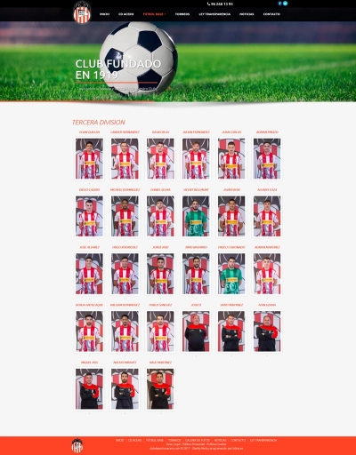 Desarrollo de una web corporativa para club deportivo Acero