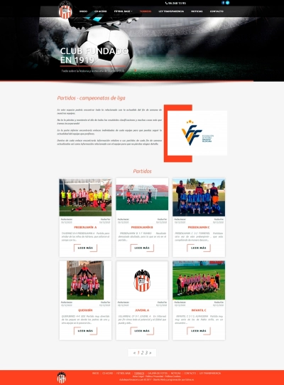 Desarrollo de una web corporativa para club deportivo Acero