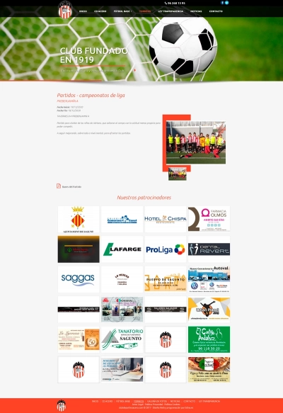 Desarrollo de una web corporativa para club deportivo Acero
