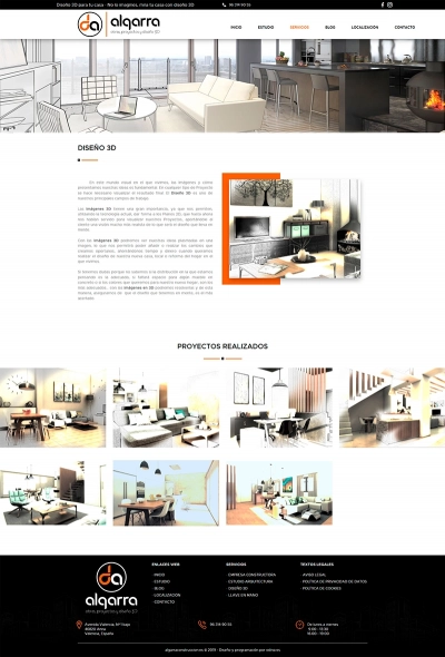 Diseño de página web corporativa para Construcciones Algarra