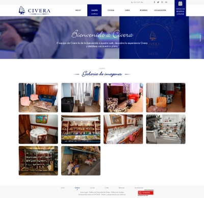 Sitio web corporativo para Marisqueria Civera con diseño 