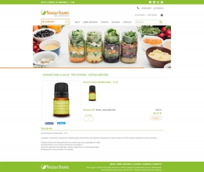 Diseño de tienda online de cosmética Natural NaturSami