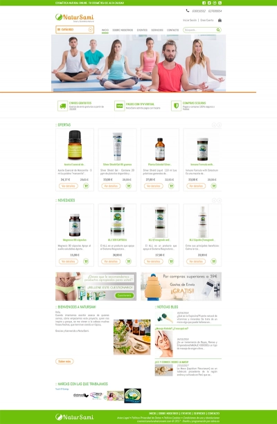 Diseño de tienda online de cosmética Natural NaturSami