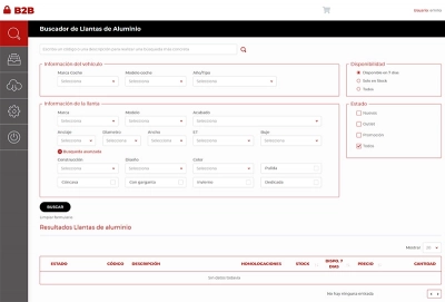 Intranet para clientes para Senco Wheels (Valencia)