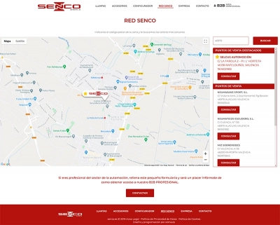 Sitio web corporativo para empresa valenciana Senco