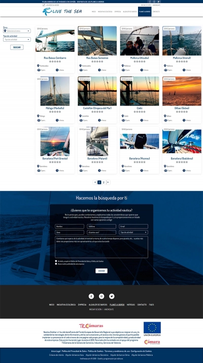 Desarollo de sitio web clasificado Live The Sea