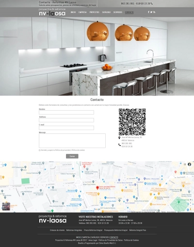 Diseño de paginas webs corporativas par Reformas Integrales NV Laosa