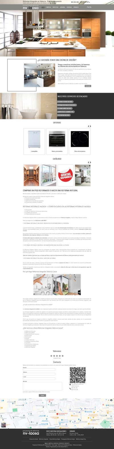 Diseño de paginas webs corporativas par Reformas Integrales NV Laosa