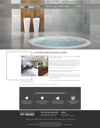 Diseño de paginas webs corporativas par Reformas Integrales NV Laosa