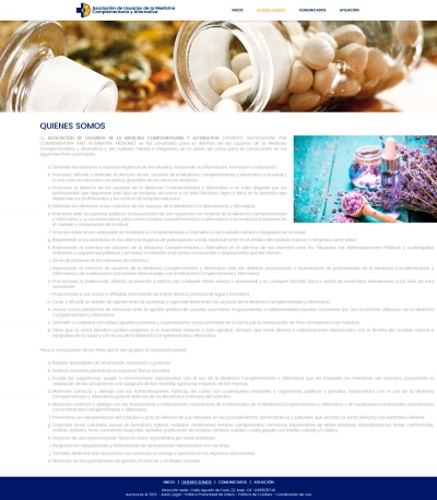 Sitio web corporativo para AUMCA (Asociación de Usuarios de la Medicina)