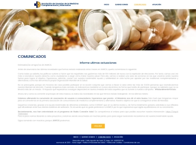 Sitio web corporativo para AUMCA (Asociación de Usuarios de la Medicina)