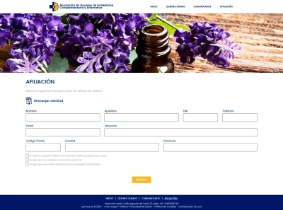 Sitio web corporativo para AUMCA (Asociación de Usuarios de la Medicina)