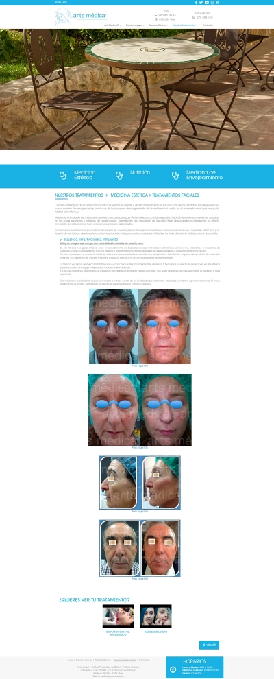 Web corporativa para la clínica Arts Médica