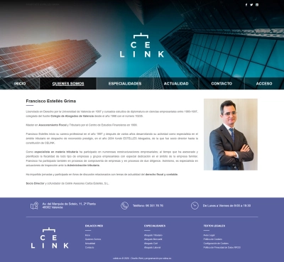 Página web corporativa para Celink Abogados