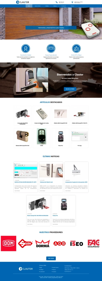 Web corporativa para Clautor