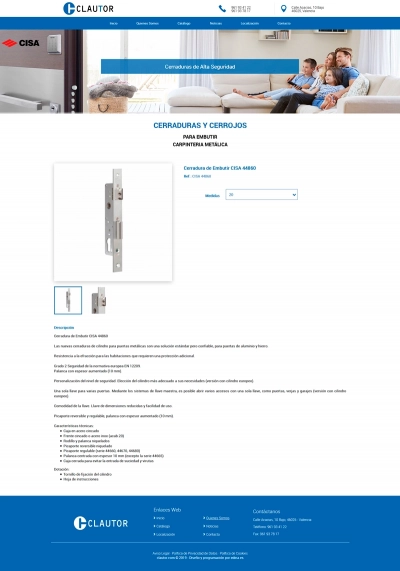 Web corporativa para Clautor