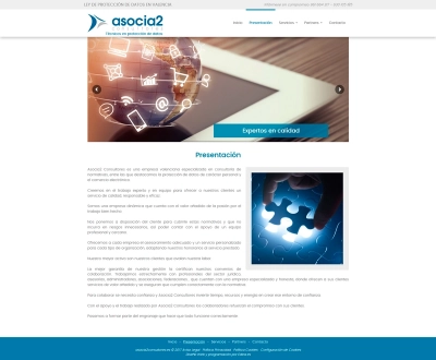 Web corporativa para Asocia2 Consultores