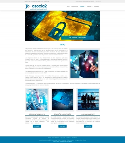 Web corporativa para Asocia2 Consultores
