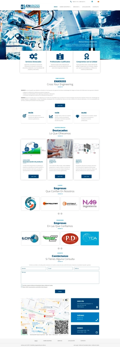 Web corporativa para Enkross
