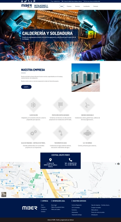 Página web corporativa para Miber