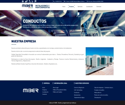 Página web corporativa para Miber