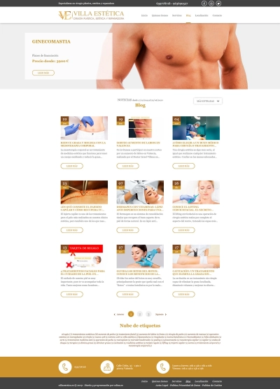 Diseño web corporativo para Villa Estética