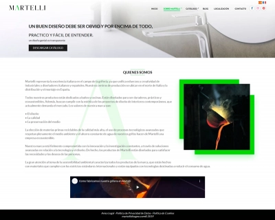 Página web corporativa para Martelli Disegno