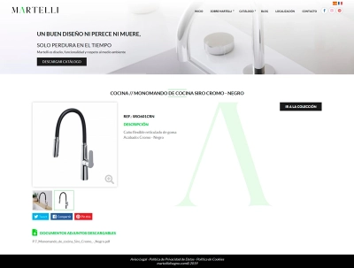 Página web corporativa para Martelli Disegno