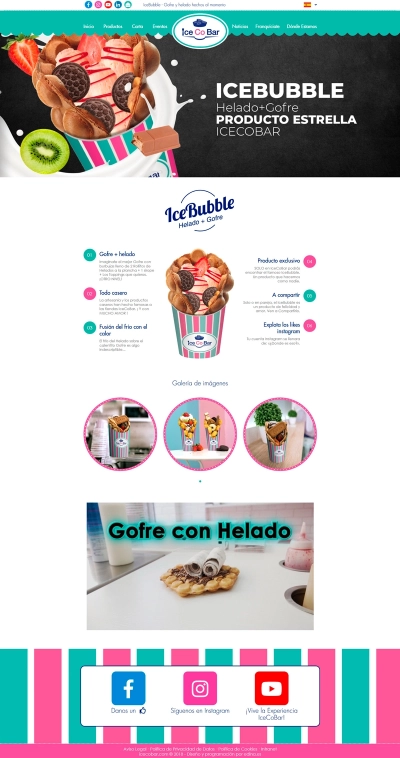 Páginas web para heladerías IceCoBar
