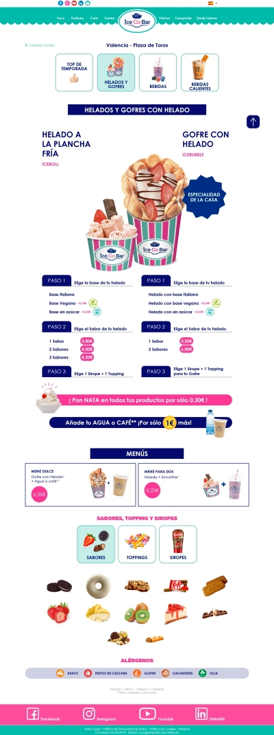 Páginas web para heladerías IceCoBar