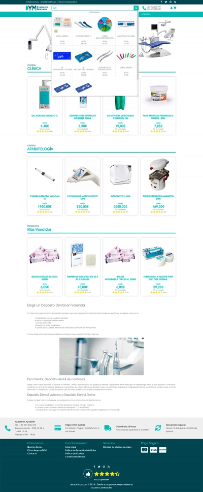 Tienda online nueva para DYM Dental