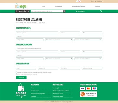 Tienda online para Bolsas MP