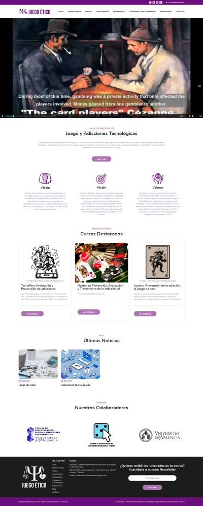 Web a medida para universidad de Valencia