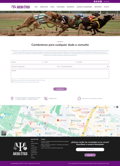 Web a medida para universidad de Valencia