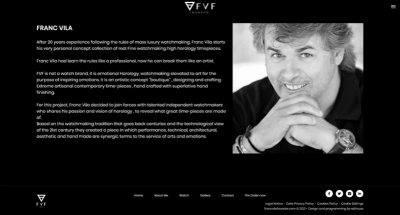 Sitio web corporativo para Franc Vila Founder