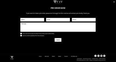Sitio web corporativo para Franc Vila Founder
