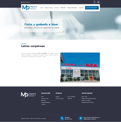 Nuevo diseño web para diseño sitio corporativo Mypacril