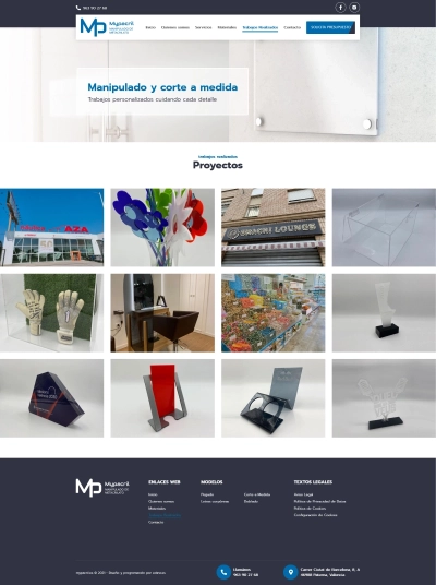 Nuevo diseño web para diseño sitio corporativo Mypacril