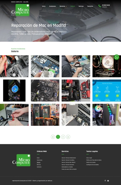 Desarrollo de una página web corporativa Repararpcmicrocomputer
