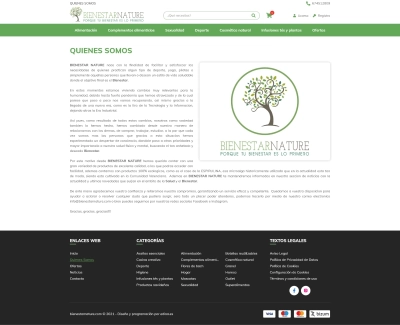 Tienda online para Bienestar Nature