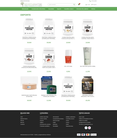 Tienda online para Bienestar Nature