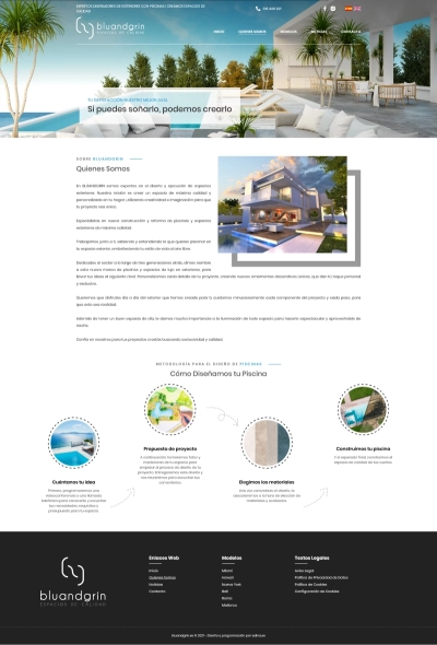 Diseño de páginas web para Bluandgrin