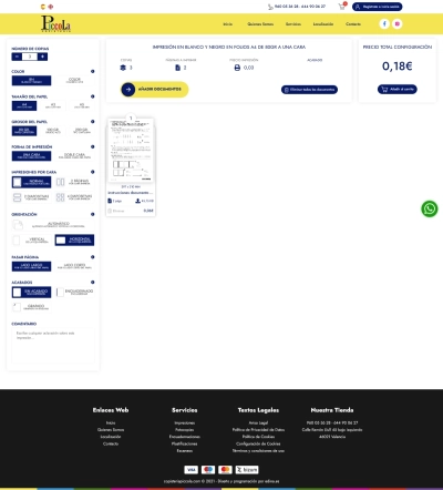 Tienda online completamente a medida para Piccola