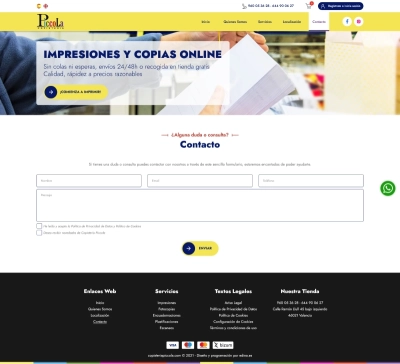 Tienda online completamente a medida para Piccola