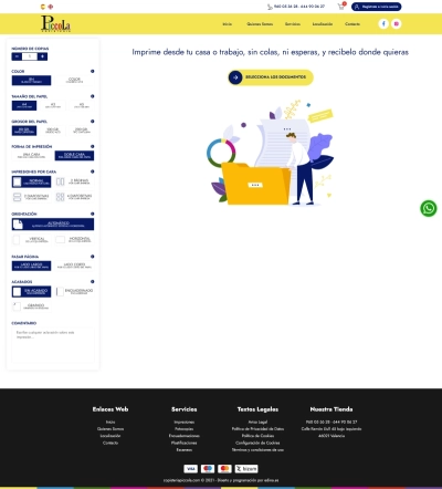 Tienda online completamente a medida para Piccola