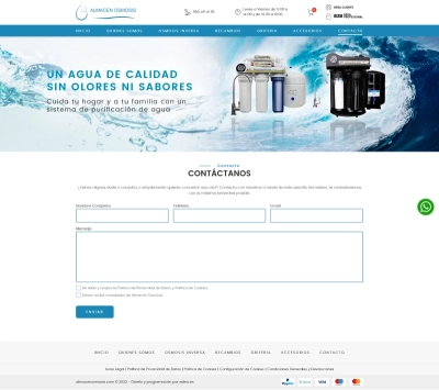 Diseño de web para tienda online para Almacén Osmosis