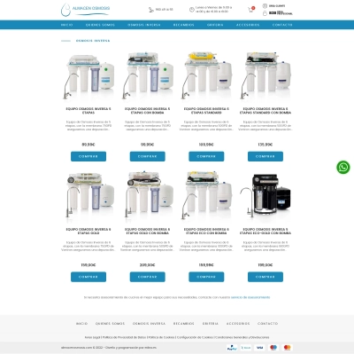 Diseño de web para tienda online para Almacén Osmosis