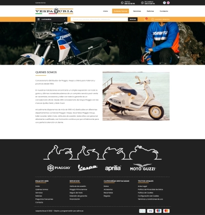 Diseño web para Vespa Turia