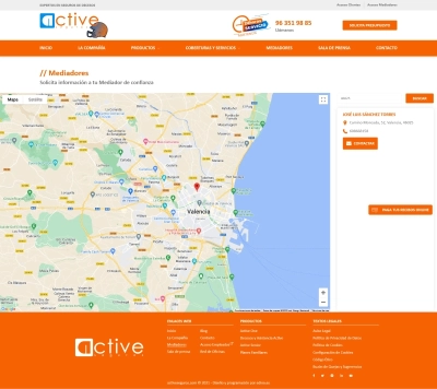 Web a medida para Active Seguros